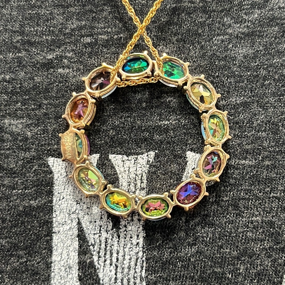 Sterling silver gemstone necklace - Picture 3 of 10